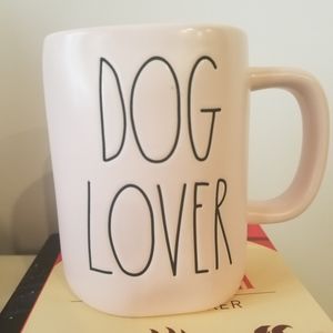 Rae dunn pink dog lover mug